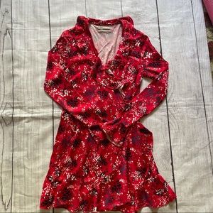 Urban Outfitters Pink Floral Ruffle Wrap Sress